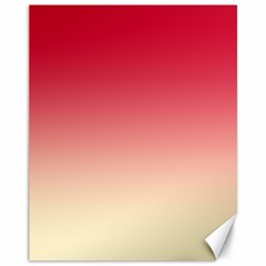 Crimson Red To Cream Yellow Linear Gradient Canvas 11  X 14  by GradientsOmbre