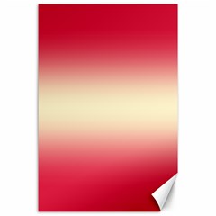 Crimson Red To Cream Yellow Bilinear Gradient Canvas 24  X 36  by GradientsOmbre