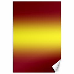 Burgundy Red To Electric Yellow Bilinear Gradient Canvas 24  X 36  by GradientsOmbre