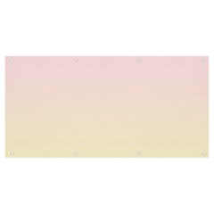 Pink Lace To Cream Yellow Linear Gradient Banner And Sign 8  X 4  by GradientsOmbre