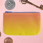 Coral Pink To Electric Yellow Linear Gradient Large Coin Purse Front