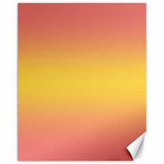 Coral Pink To Electric Yellow Bilinear Gradient Canvas 11  X 14  by GradientsOmbre