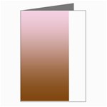 Pink Lace To Chocolate Brown Linear Gradient Greeting Card Left