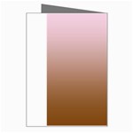 Pink Lace To Chocolate Brown Linear Gradient Greeting Card Right