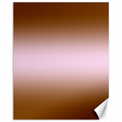 Chocolate Brown To Pink Lace Bilinear Gradient Canvas 11  X 14  by GradientsOmbre