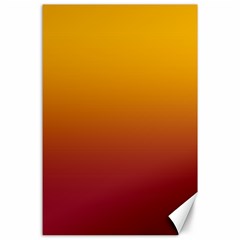 Amber Orange To Burgundy Red Linear Gradient Canvas 24  X 36  by GradientsOmbre