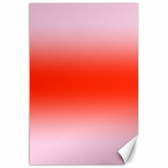 Pink Lace To Scarlet Red Bilinear Gradient Canvas 24  X 36  by GradientsOmbre