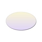 Cream Yellow To Pale Violet Linear Gradient Sticker Oval (100 pack) Front