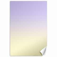 Pale Violet To Cream Yellow Linear Gradient Canvas 24  X 36  by GradientsOmbre