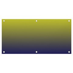 Electric Yellow To Navy Blue Linear Gradient Banner And Sign 4  X 2  by GradientsOmbre