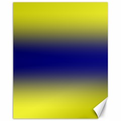 Electric Yellow To Navy Blue Bilinear Gradient Canvas 11  X 14  by GradientsOmbre