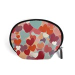 Valentines Day Hearts Romance Love Accessory Pouch (Small) Front