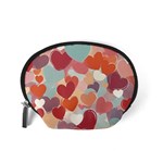 Valentines Day Hearts Romance Love Accessory Pouch (Small) Back