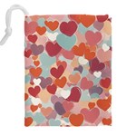 Valentines Day Hearts Romance Love Drawstring Pouch (5XL) Back