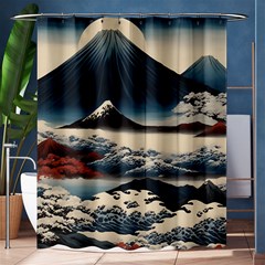 Hokusai Moutains Japan Shower Curtain 60  X 72  (medium)  by Bedest