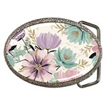 Flowers Pattern Floral Belt Buckles Front