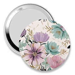 Flowers Pattern Floral 3  Handbag Mirrors by Sabxi