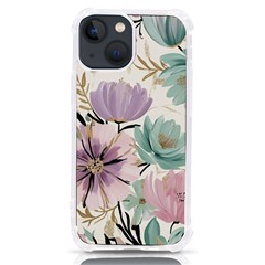 Flowers Pattern Floral Iphone 13 Mini Tpu Uv Print Case by Sabxi