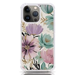 Flowers Pattern Floral Iphone 13 Pro Tpu Uv Print Case by Sabxi