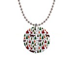 Little Red Riding Hood Seamless 1  Button Necklace Front