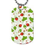 Strawberry Fruit Pattern Leaves Dog Tag (Two Sides) Front