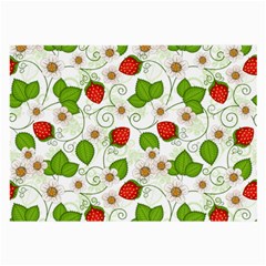 Strawberry Fruit Pattern Leaves Large Glasses Cloth by Sabxi