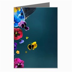 Falling Flowers, Art, Coffee Cup Greeting Card by kyorashop23