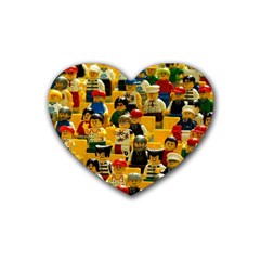 Lego People, Games Rubber Heart Coaster (4 Pack) by kyorashop23