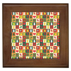Template Christmas Pattern Framed Tile by Proyonanggan