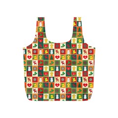 Template Christmas Pattern Full Print Recycle Bag (s) by Proyonanggan