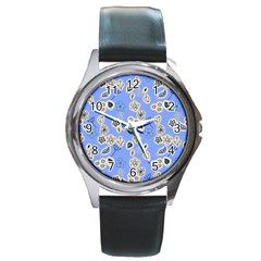 Abstract Pattern Round Metal Watch by Sabxi