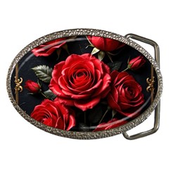 Red Roses Belt Buckles by Sabxi