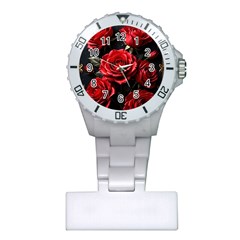 Red Roses Plastic Nurses Watch by Sabxi