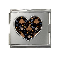 Seamless Pattern Repeat Repetition Mega Link Heart Italian Charm (18mm) by Sabxi