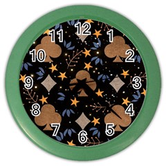Seamless Pattern Repeat Repetition Color Wall Clock by Sabxi