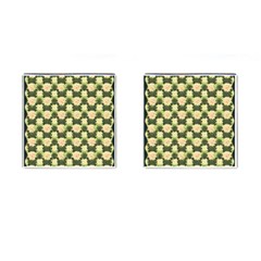 Retro 1880s Flowers Pattern 15 Cufflinks (square) by violetheavensky