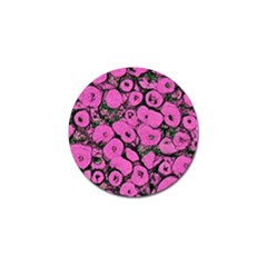Mid Century Retro Floral 1970s 1960s Pattern 100 Golf Ball Marker (10 Pack) by violetheavensky