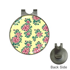 Retro 1880s Flowers Pattern 8 Hat Clips With Golf Markers by violetheavensky