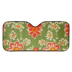 Retro 40s 50s Mexico Flowers Pattern 3 Car Windshield Sunshade by violetheavensky