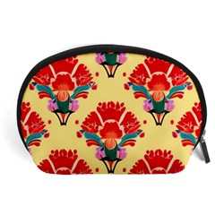 Retro 40s 50s Mexico Flowers Pattern 4 Accessory Pouch (large) by violetheavensky
