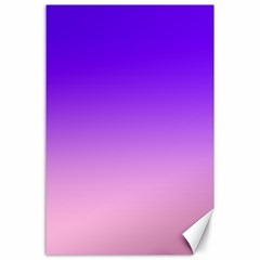 Indigo Violet To Cotton Candy Pink Linear Gradient Canvas 24  X 36  by GradientsOmbre