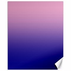 Cotton Candy Pink To Navy Blue Linear Gradient Canvas 11  X 14  by GradientsOmbre