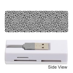 Black White Leopard Memory Card Reader (stick) by DinkovaArt