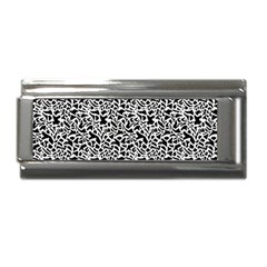 Black White Giraffe Pattern Superlink Italian Charm (9mm) by DinkovaArt