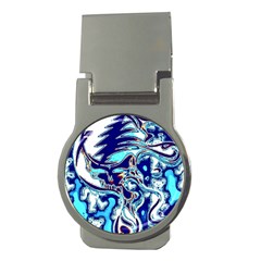 Trippy Dippy Bears Blue Dancing Greatful Dead Skull Steal Your Face Money Clips (round)  by Salmanaz77