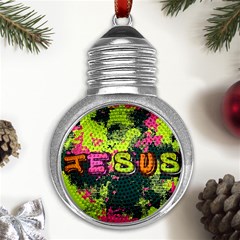 Neon Jesus 8375771 Metal Light Bulb Shape Ornament by Jabberwonkers