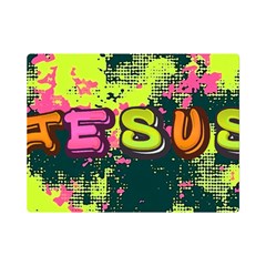 Neon Jesus 8375771 35  X 27  Premium Plush Fleece Blanket (mini) by Jabberwonkers