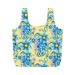 Flowers Bloom Blossom Petals Plant Full Print Recycle Bag (M) Back