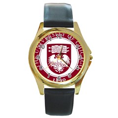 University Of Chicago Round Gold Metal Watch by avitendut