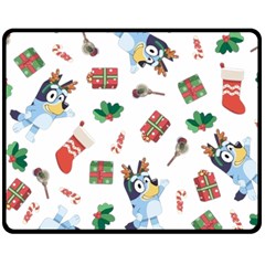 Bluey, Bluey Merch, Bluey Pattern, Bluey Bluey, Bingo, Bluey Design, Bluey Dog 60  X 50  Fleece Blanket (medium) by avitendut